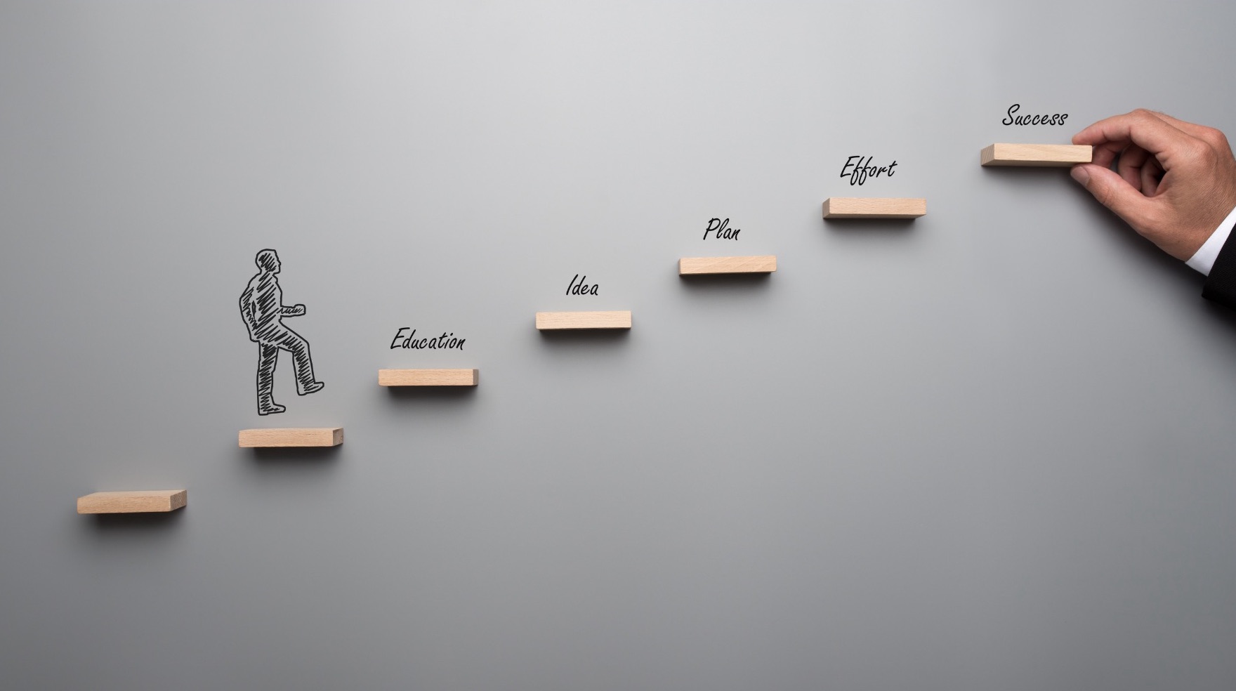 小さな一歩を積み上げる（イメージ）